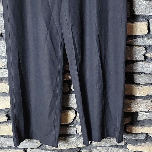 Coldwater Creek Black Linen Pants Size Small - Picture 2 of 8